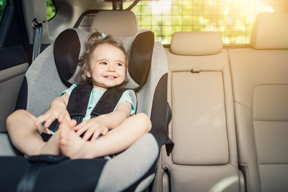 Small child in car seat