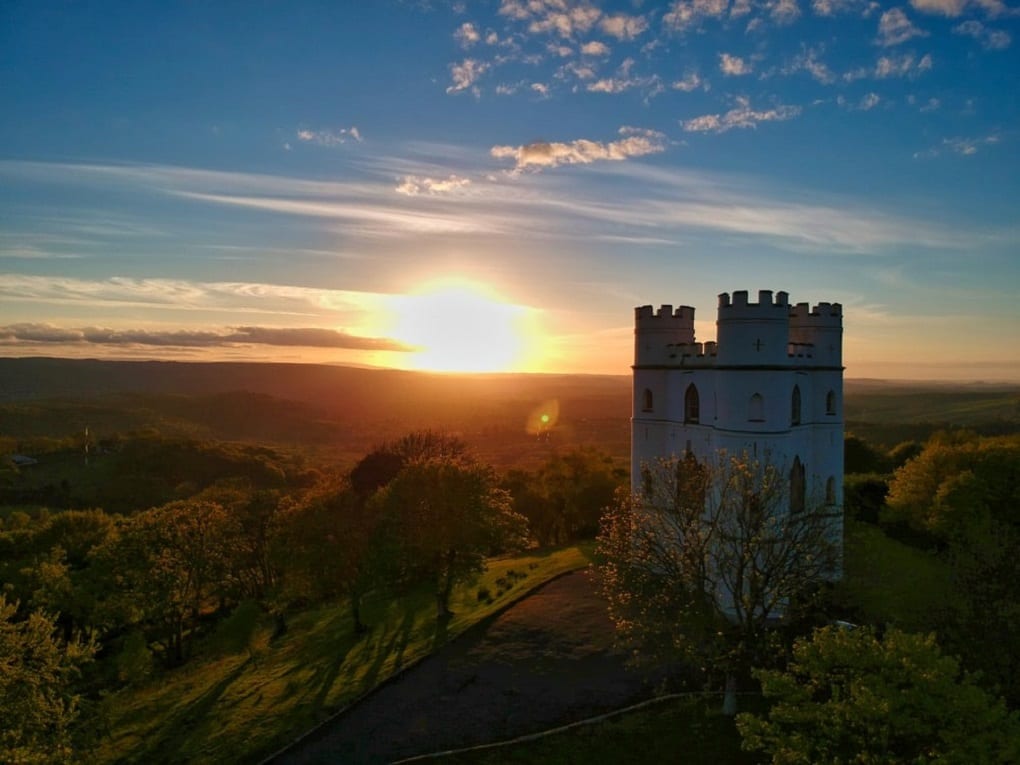 A castle at sunrise