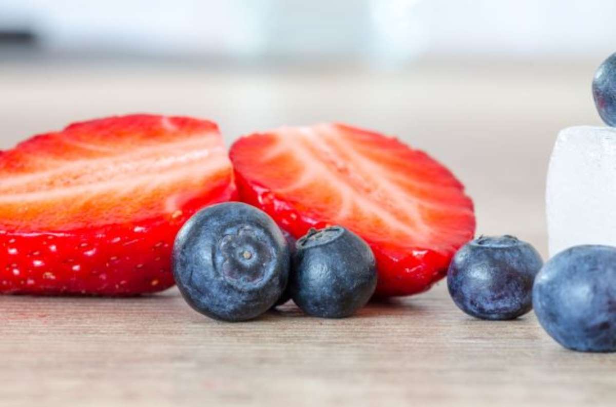 Strawberries and blueberries