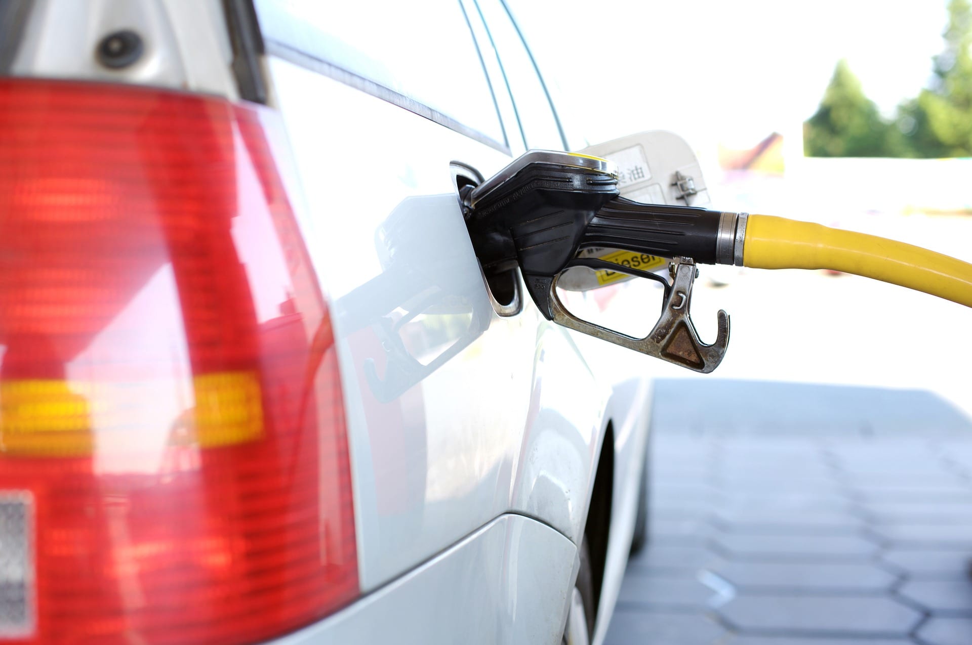 Petrol pump in car