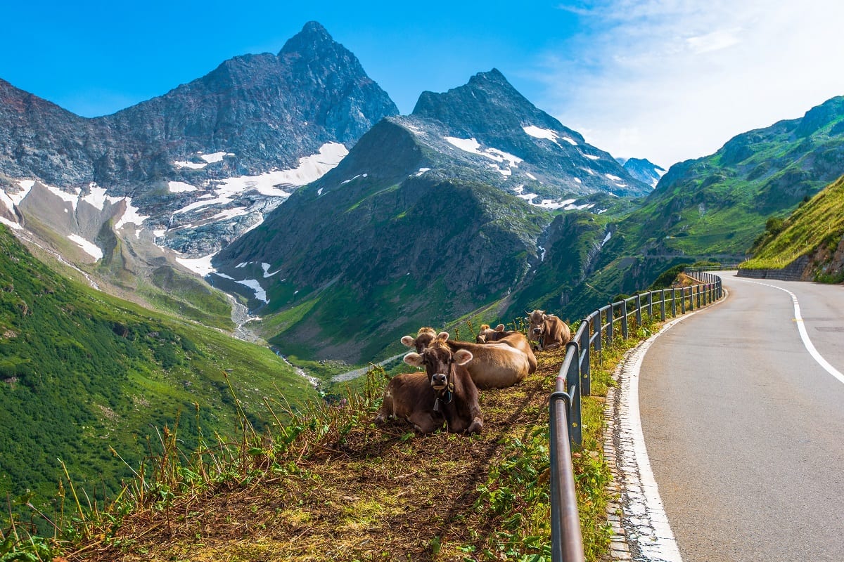 Swiss mountain road