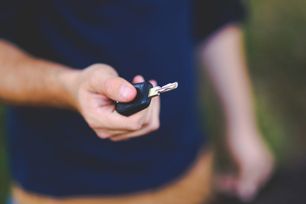 Holding car keys