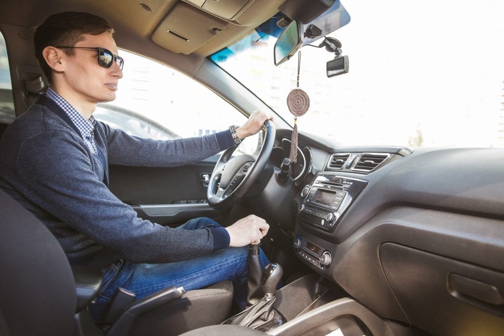 Driving in an adapted car