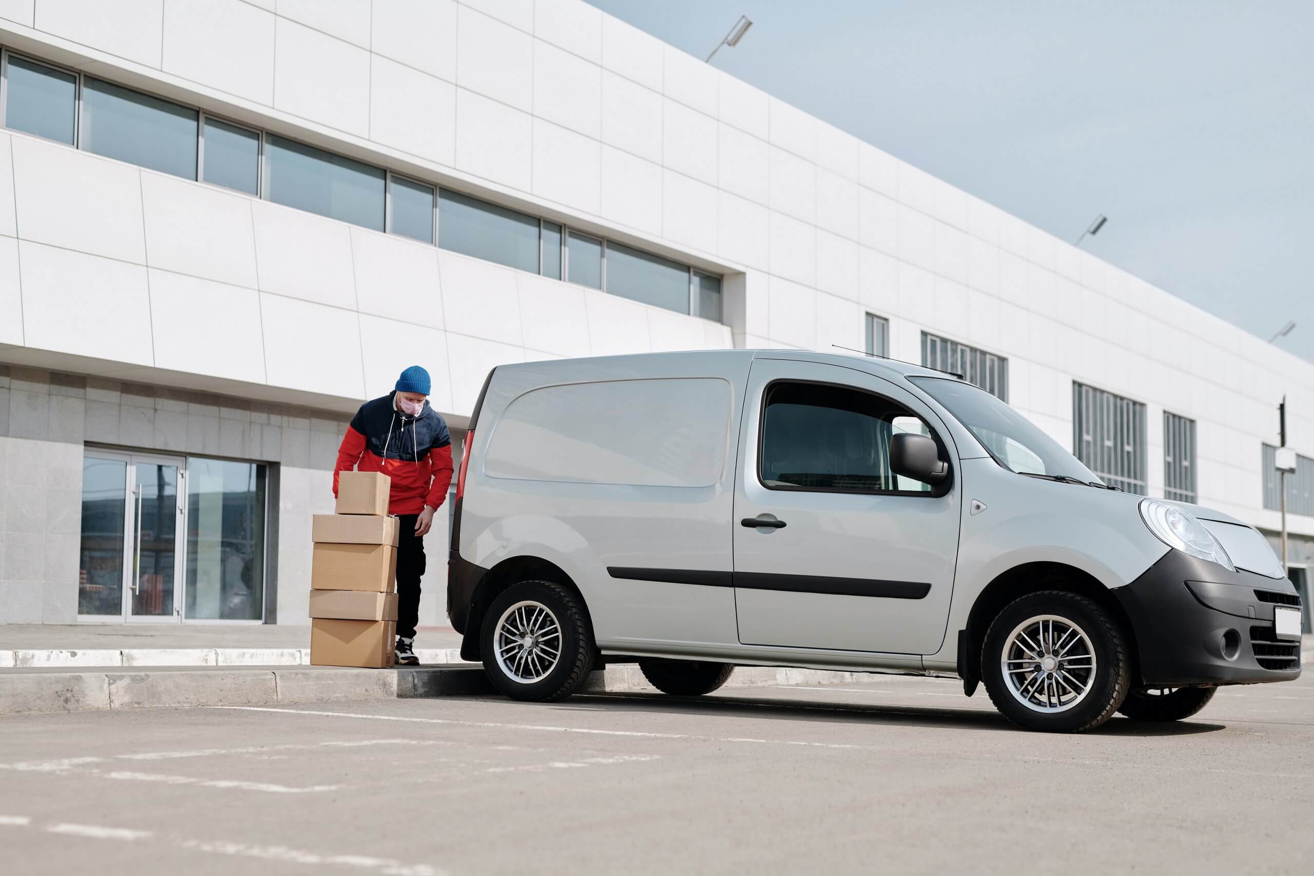 Man with business van