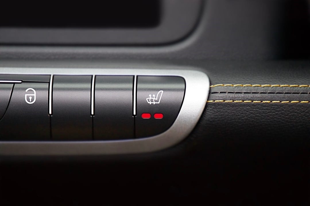 The inside of a car