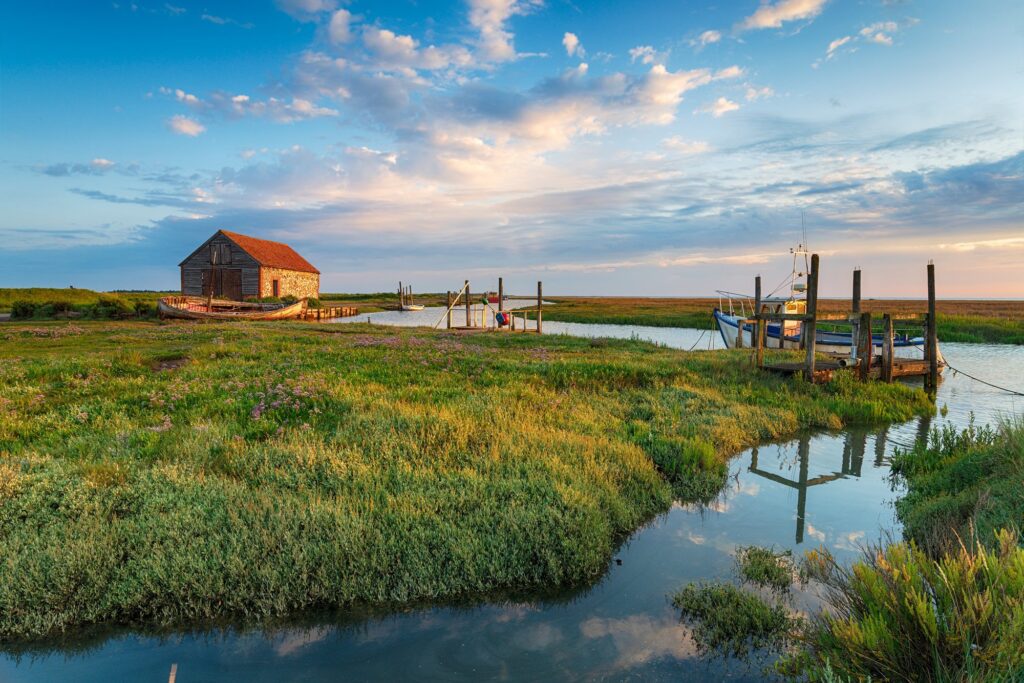 Harbour at Thornham in Norfolk