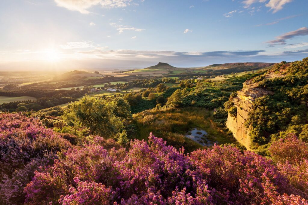 Sunset view from Cockshaw Hill in the North York Moors