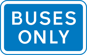 buses only road sign