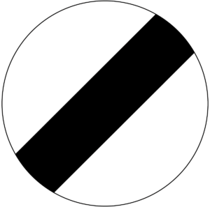 national speed limit symbol